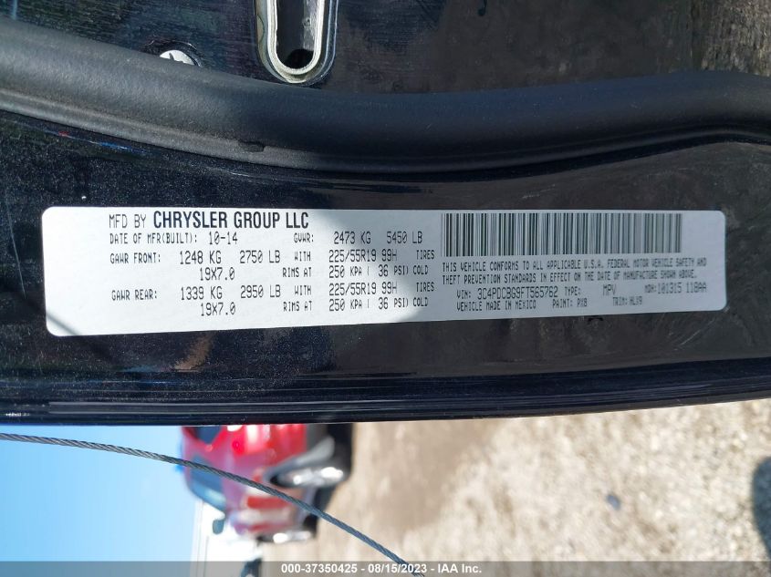 2015 DODGE JOURNEY SXT - 3C4PDCBG9FT565762