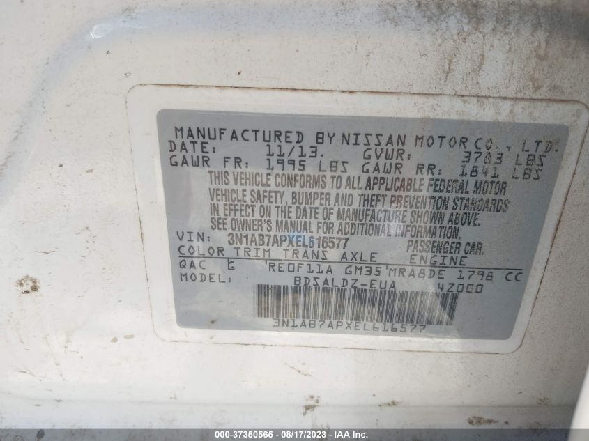 2014 NISSAN SENTRA SV - 3N1AB7APXEL616577