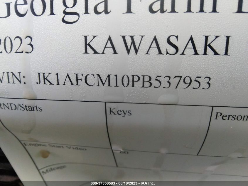 2023 KAWASAKI KAF620 M JK1AFCM10PB537953