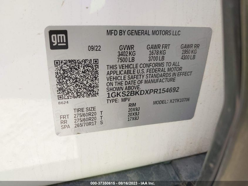 2023 GMC YUKON SLT - 1GKS2BKDXPR154692