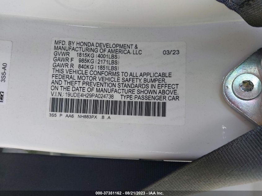 2023 ACURA INTEGRA 19UDE4H29PA024738