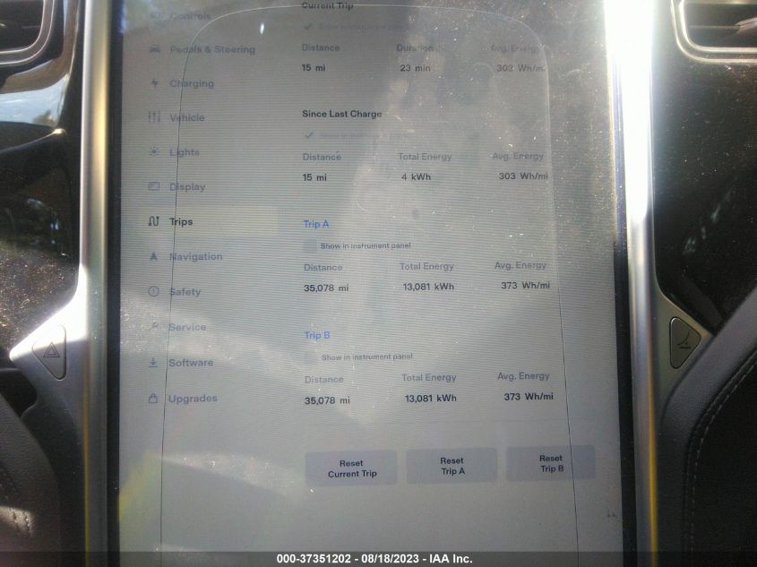 2014 TESLA MODEL S 60 KWH BATTERY - 5YJSA1S13EFP50552