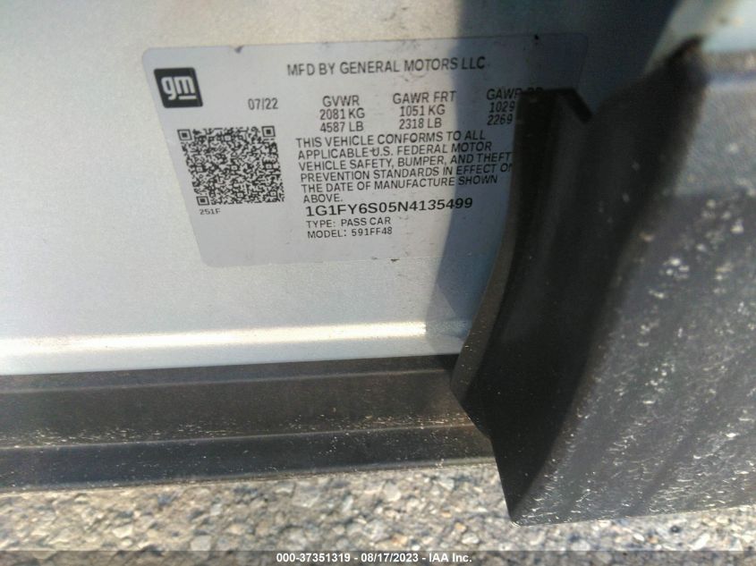 2022 CHEVROLET BOLT EUV LT - 1G1FY6S05N4135499