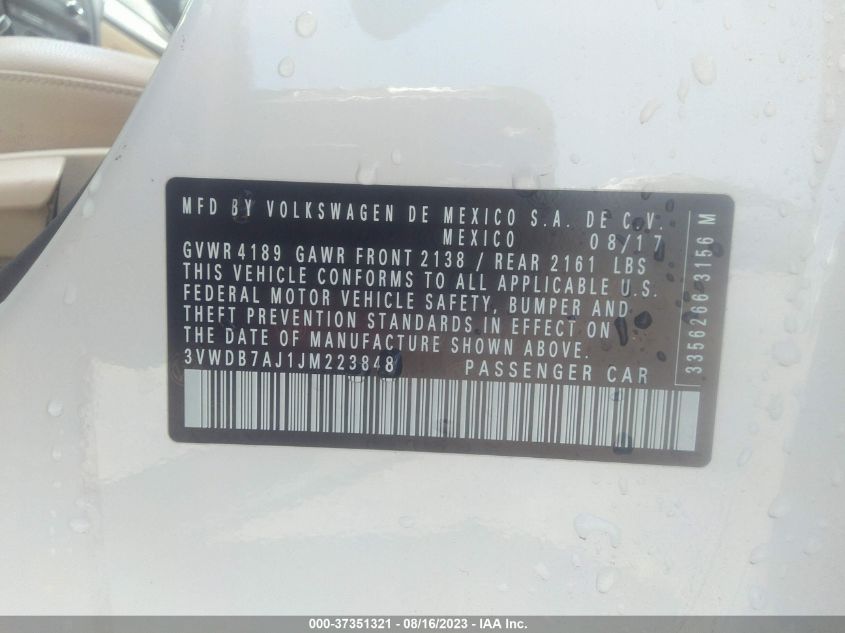 2018 VOLKSWAGEN JETTA 1.4T - 3VWDB7AJ1JM223848
