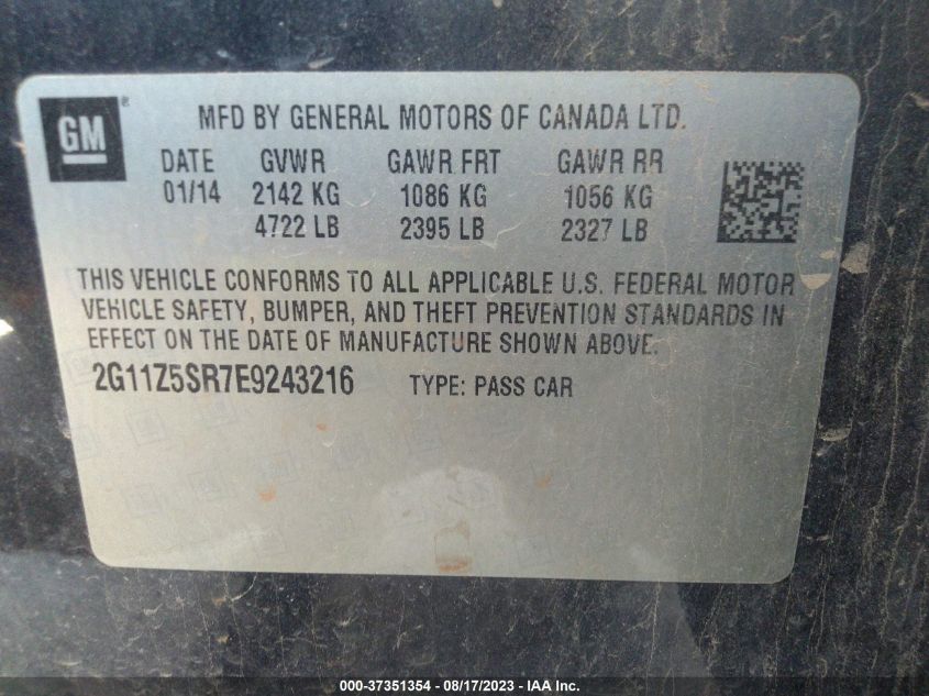2014 CHEVROLET IMPALA ECO/1SA - 2G11Z5SR7E9243216