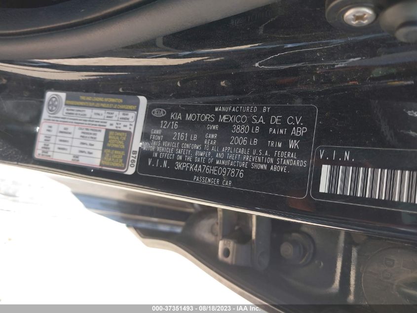 2017 KIA FORTE LX - 3KPFK4A76HE097876