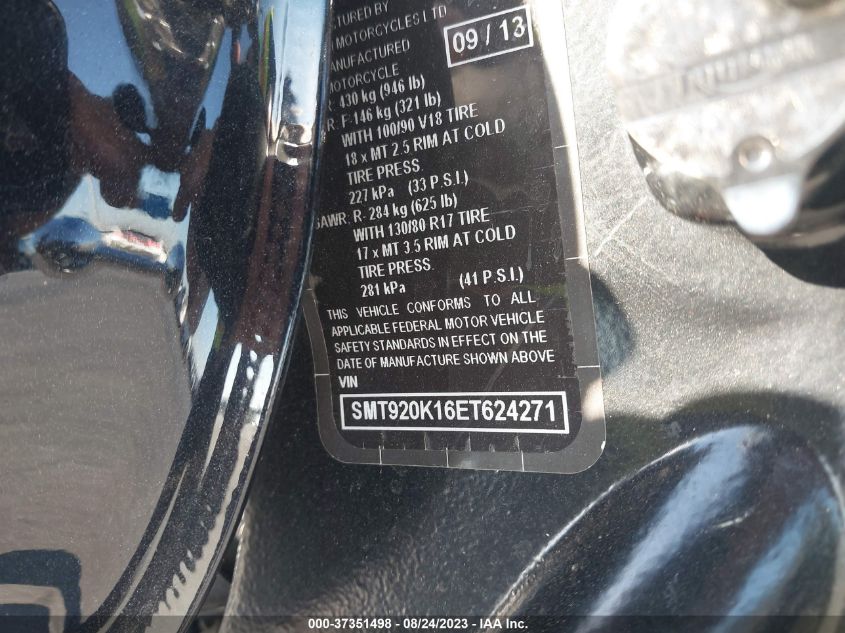 2014 TRIUMPH MOTORCYCLE THRUXTON SMT920K16ET624271