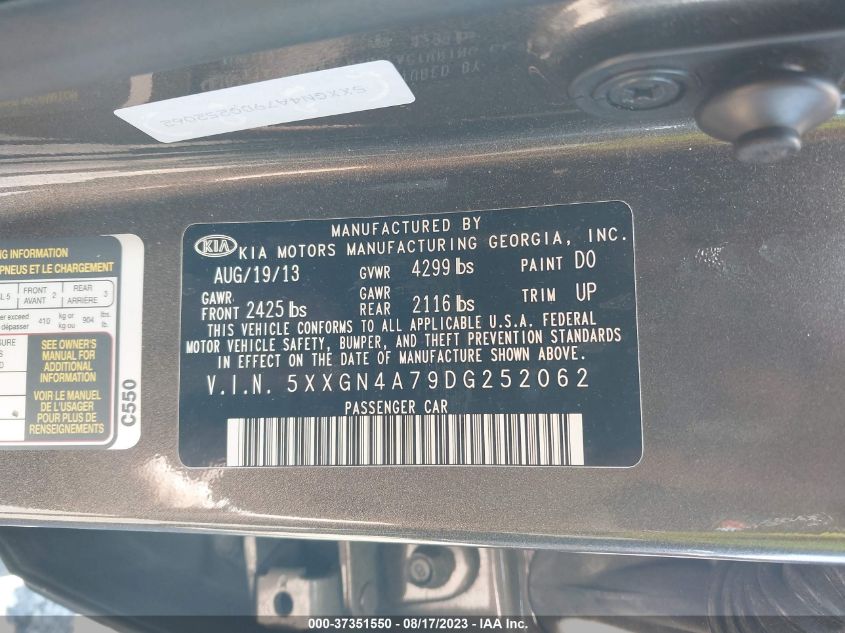 2013 KIA OPTIMA EX - 5XXGN4A79DG252062