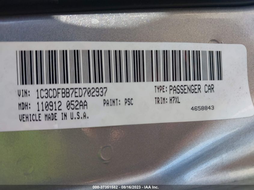 2014 DODGE DART SXT - 1C3CDFBB7ED702937