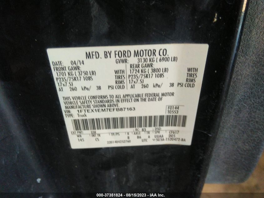 2014 FORD F-150 XL/STX/XLT - 1FTEX1EM7EFB87163