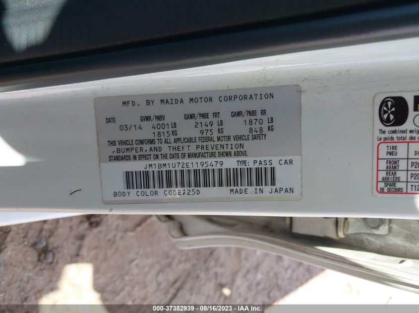 2014 MAZDA MAZDA3 I SPORT - JM1BM1U72E1195479