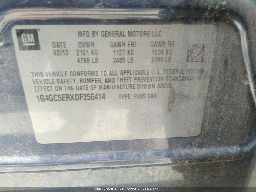 2013 BUICK LACROSSE LEATHER - 1G4GC5ERXDF256414