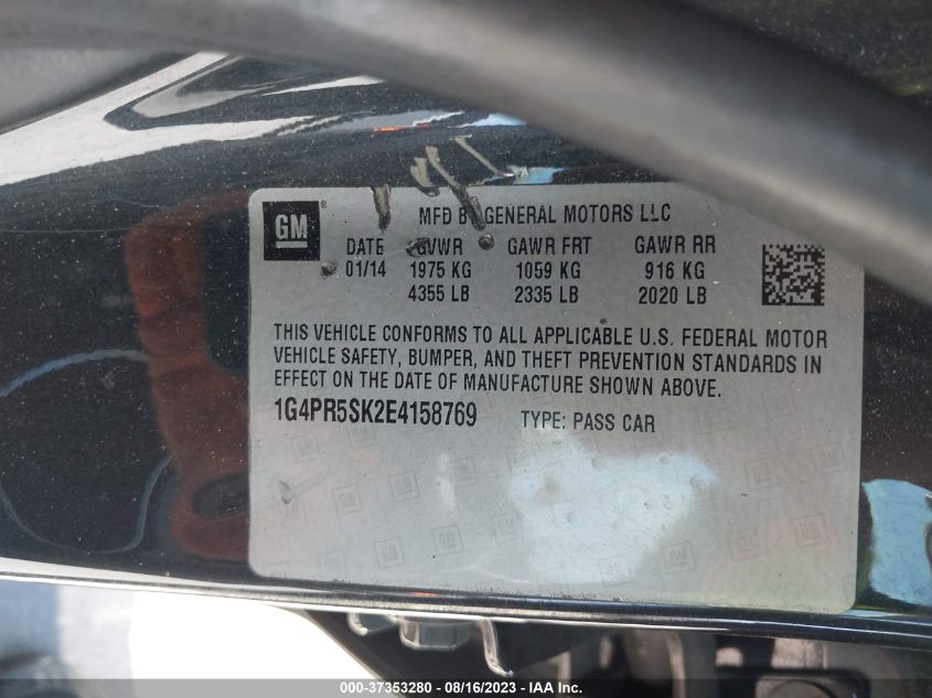 2014 BUICK VERANO CONVENIENCE - 1G4PR5SK2E4158769