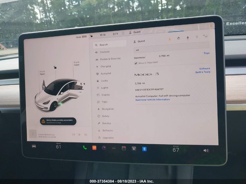 2023 TESLA MODEL 3 - 5YJ3E1EA7PF499767