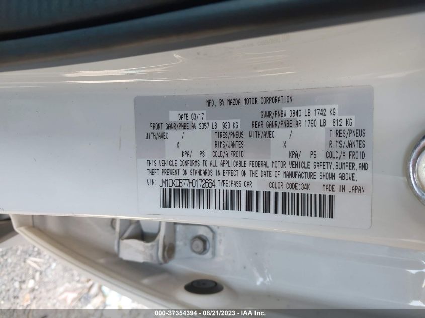 2017 MAZDA CX-3 SPORT - JM1DKDB77H0172664