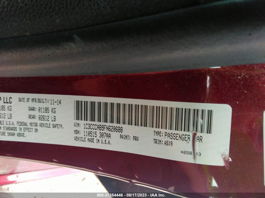 2015 CHRYSLER 200 LIMITED - 1C3CCCAB9FN620688