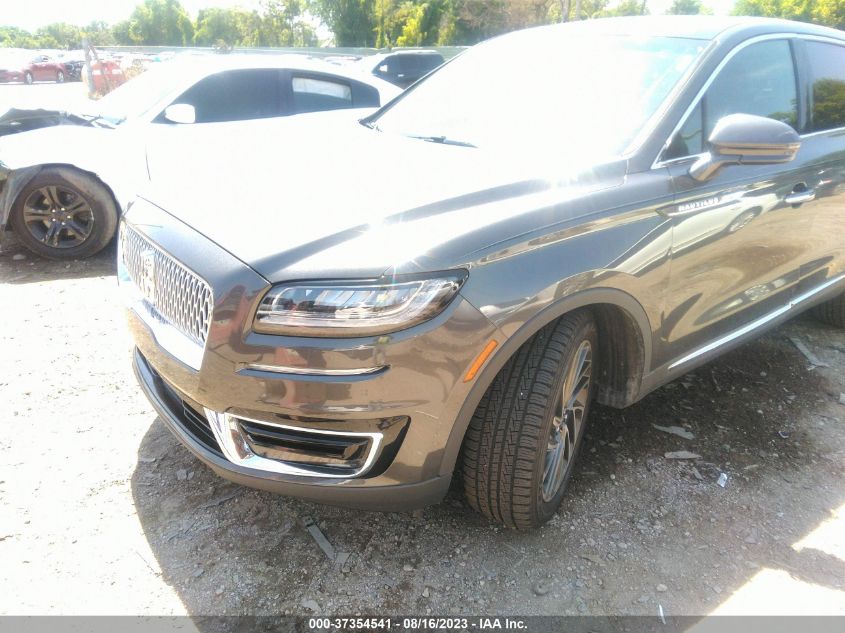 2019 LINCOLN NAUTILUS RESERVE - 2LMPJ8L9XKBL62116