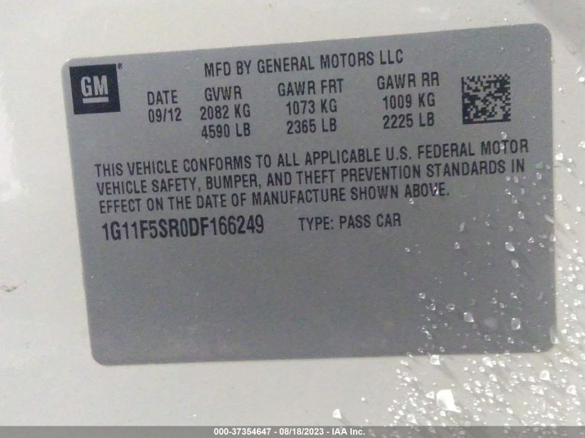 2013 CHEVROLET MALIBU ECO - 1G11F5SR0DF166249