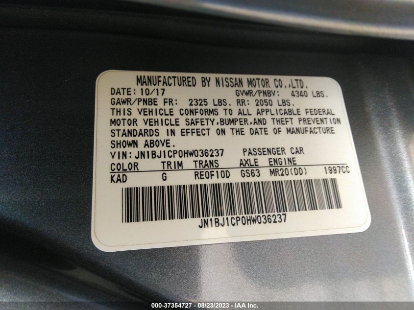 2017 NISSAN ROGUE SPORT S - JN1BJ1CP0HW036237