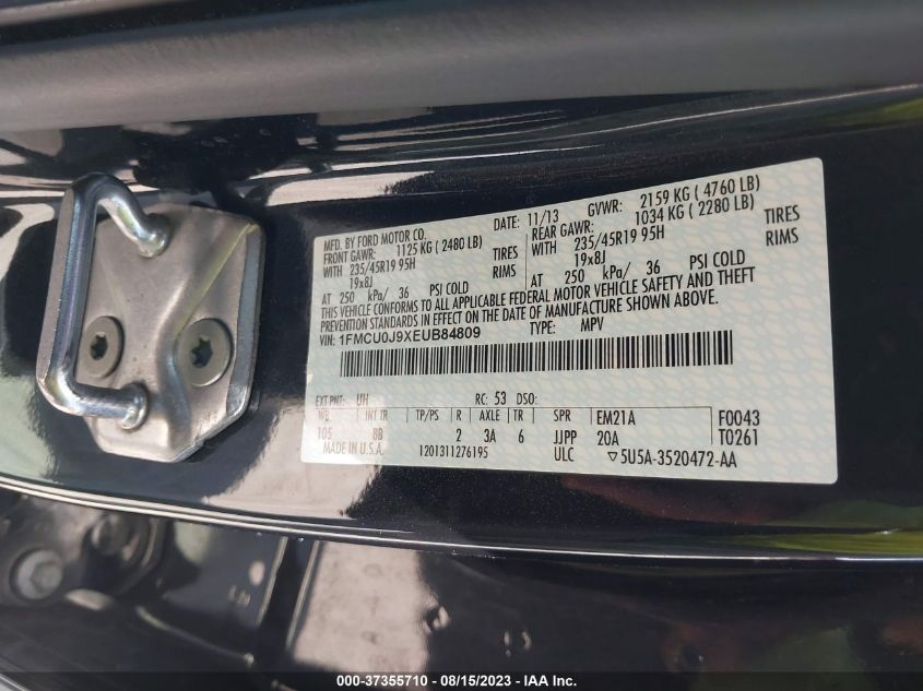 2014 FORD ESCAPE TITANIUM - 1FMCU0J9XEUB84809