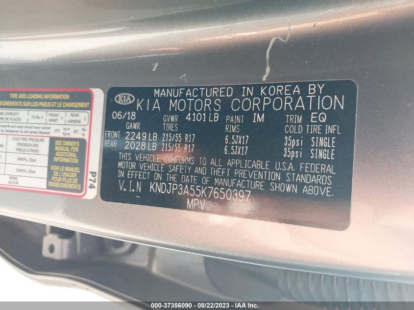 2019 KIA SOUL + - KNDJP3A55K7650397