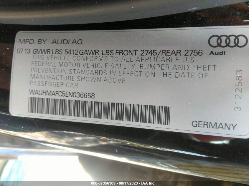 2014 AUDI A6 3.0L TDI PRESTIGE - WAUHMAFC5EN036658