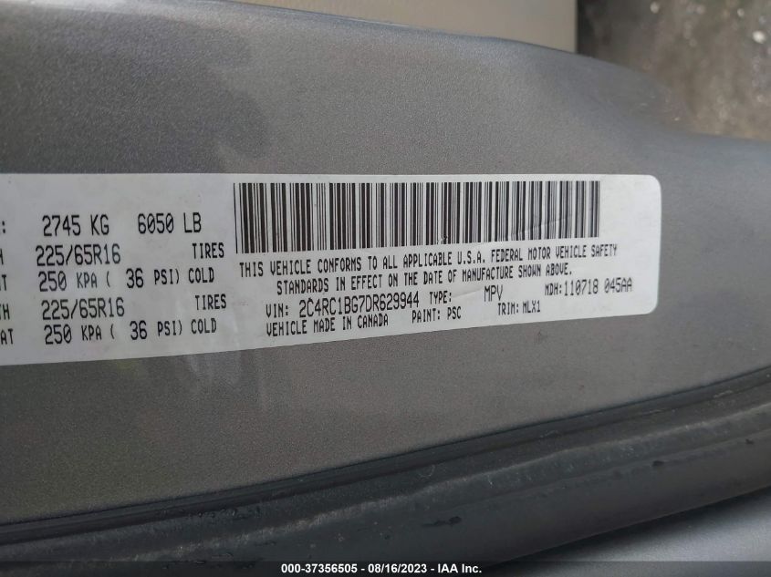 2013 CHRYSLER TOWN & COUNTRY TOURING - 2C4RC1BG7DR629944