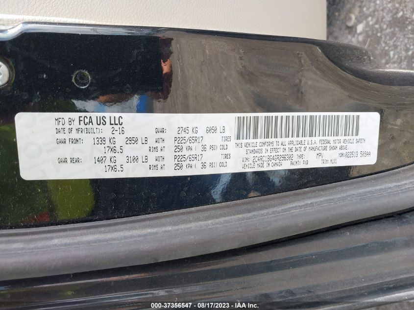 2016 CHRYSLER TOWN & COUNTRY TOURING - 2C4RC1BG4GR296302