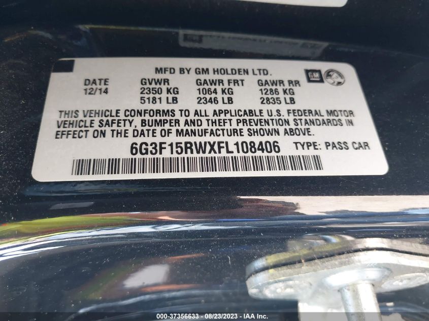 2015 CHEVROLET SS 6G3F15RWXFL108406