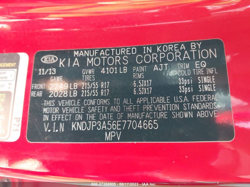 2014 KIA SOUL + - KNDJP3A56E7704665