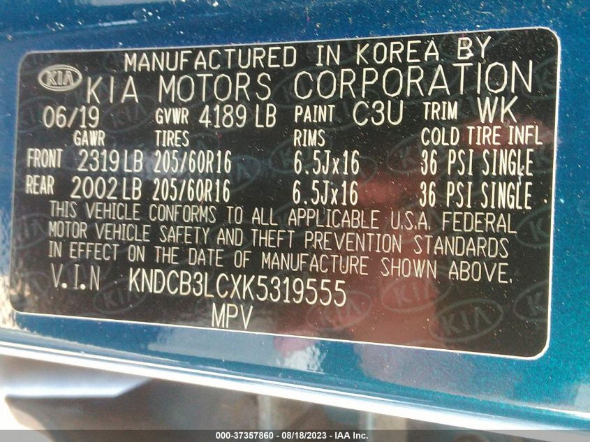 2019 KIA NIRO LX - KNDCB3LCXK5319555