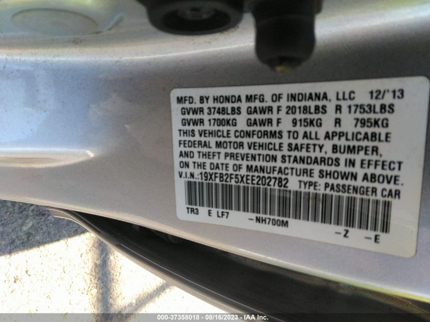 2014 HONDA CIVIC SEDAN LX - 19XFB2F5XEE202782