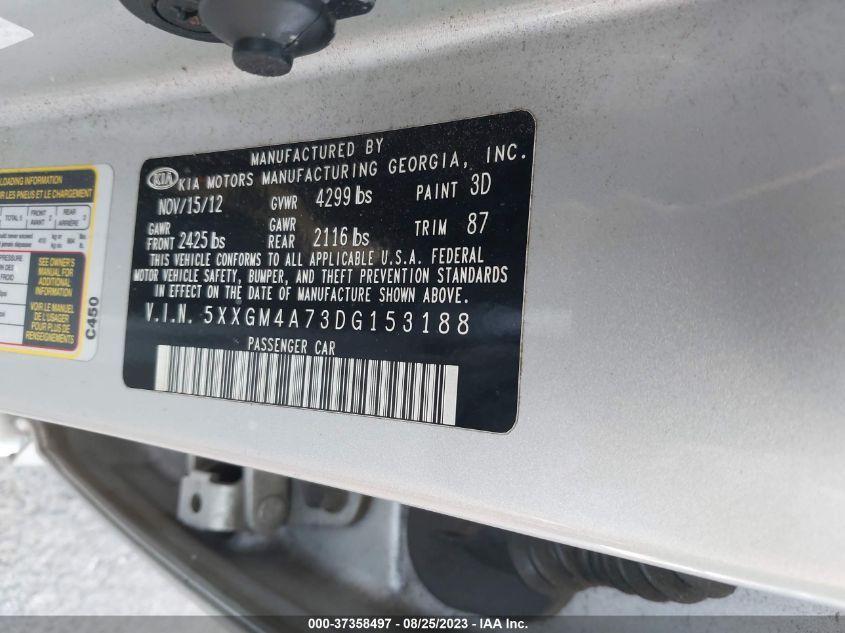 2013 KIA OPTIMA LX - 5XXGM4A73DG153188