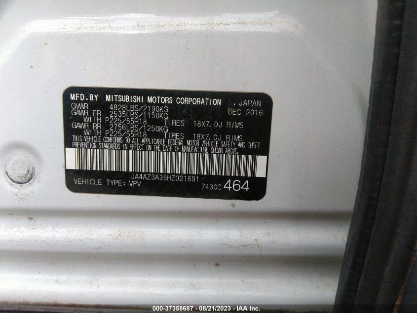 2017 MITSUBISHI OUTLANDER SE/SEL - JA4AZ3A35HZ021691