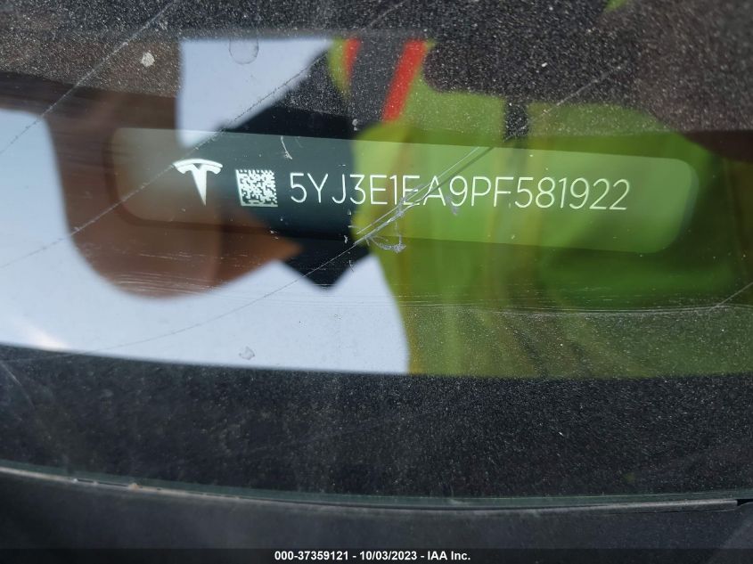 2023 TESLA MODEL 3 - 5YJ3E1EA9PF581922