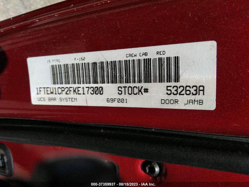 2015 FORD F-150 XL/LARIAT/XLT - 1FTEW1CP2FKE17300