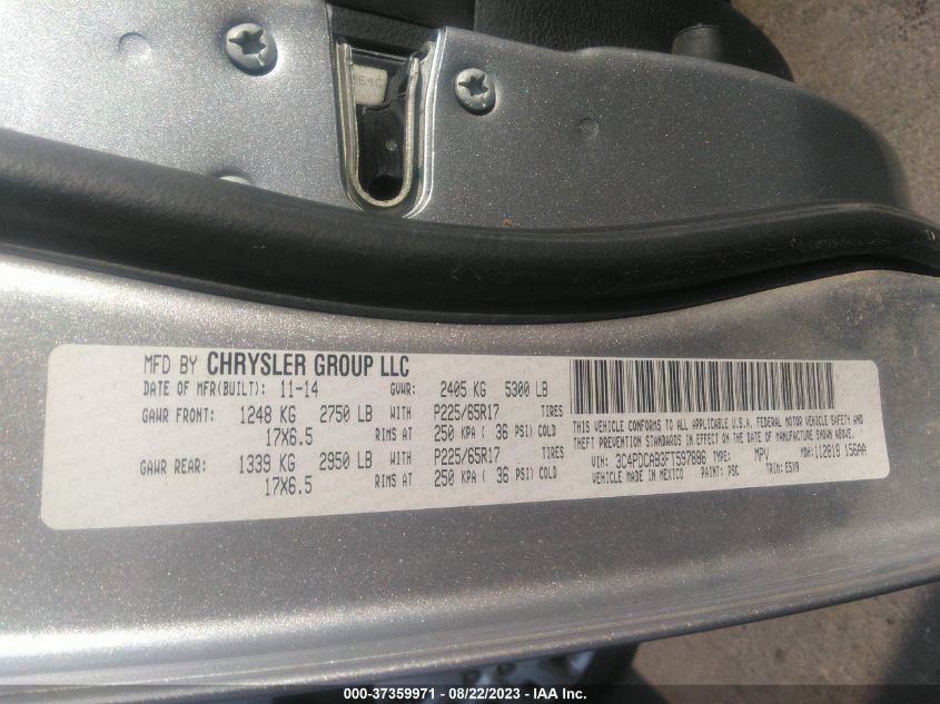 2015 DODGE JOURNEY AMERICAN VALUE PKG - 3C4PDCAB3FT597886