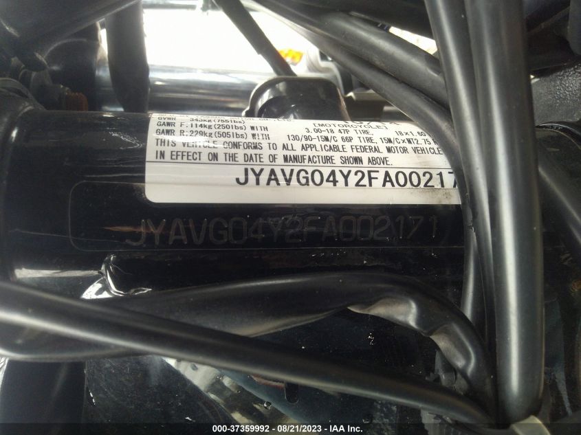 2015 YAMAHA XV250 C JYAVG04Y2FA002171