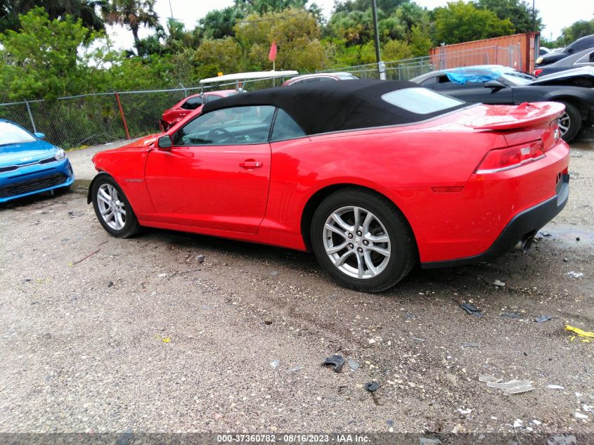 2015 CHEVROLET CAMARO LT - 2G1FD3D37F9227553