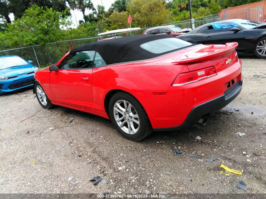 2015 CHEVROLET CAMARO LT - 2G1FD3D37F9227553