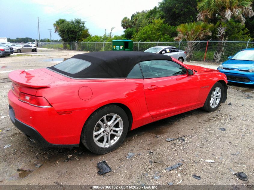 2015 CHEVROLET CAMARO LT - 2G1FD3D37F9227553