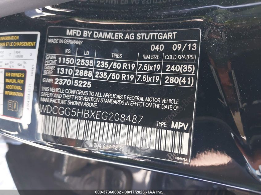 2014 MERCEDES-BENZ GLK-CLASS GLK 350 - WDCGG5HBXEG208487