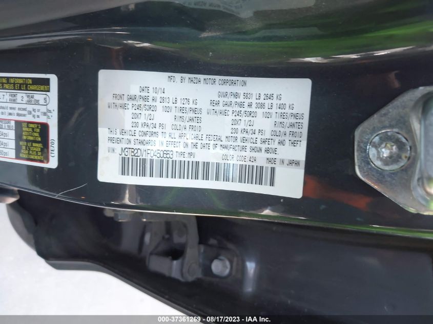 2015 MAZDA CX-9 GRAND TOURING - JM3TB2DV1F0450653