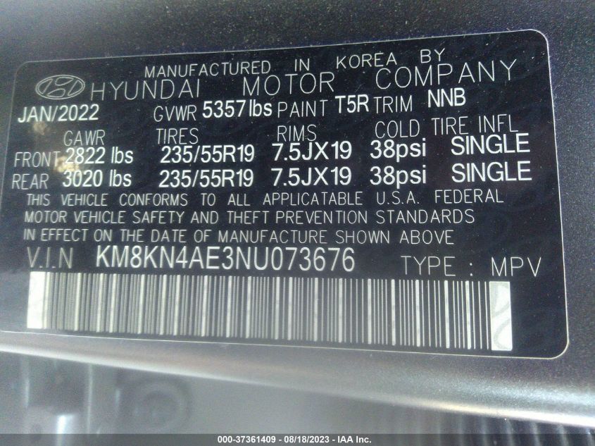 KM8KN4AE3NU073676 Hyundai Ioniq 5 SEL 9