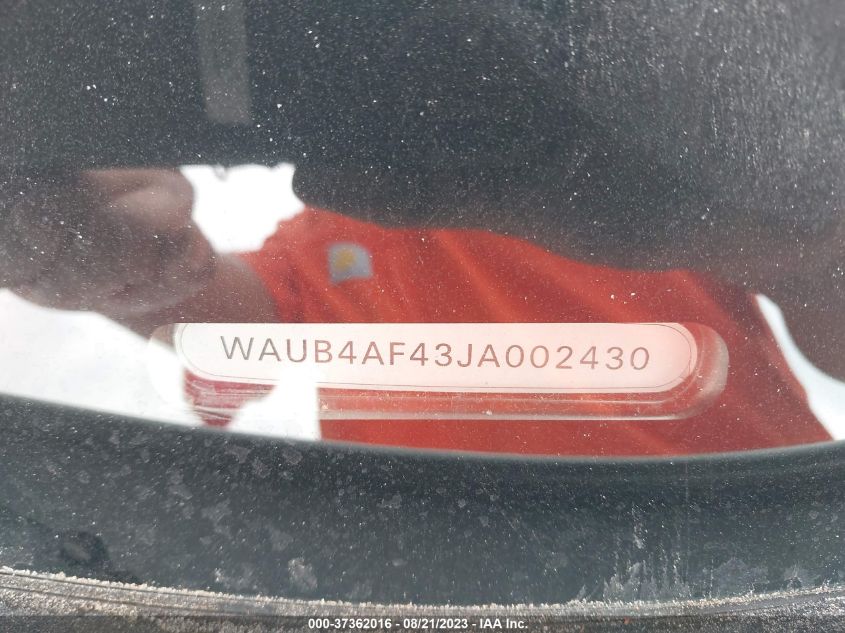 2018 AUDI S4 PREMIUM PLUS - WAUB4AF43JA002430