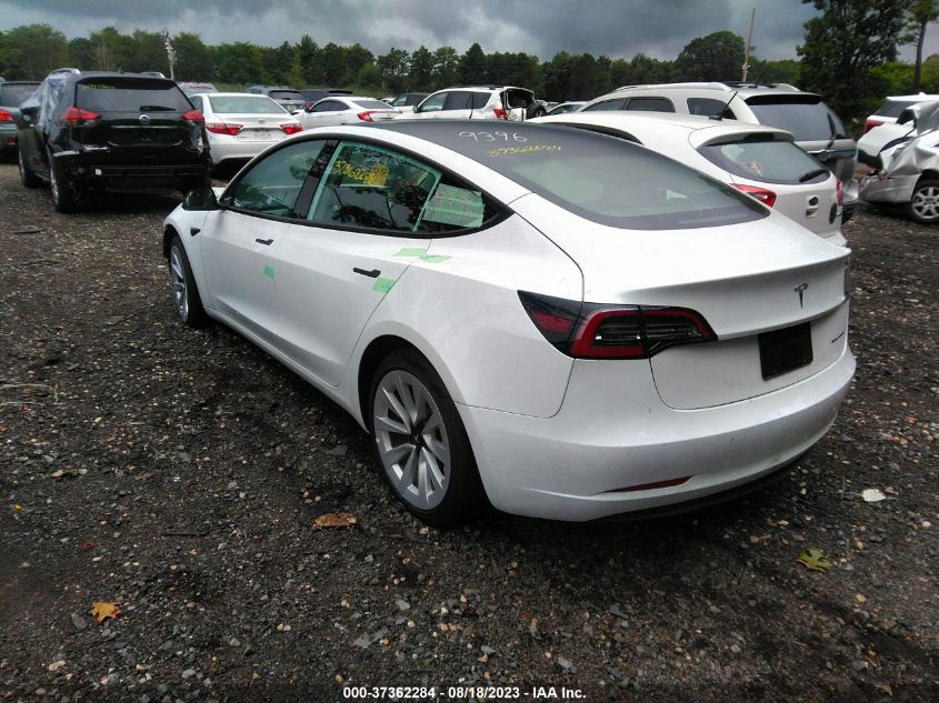 2022 TESLA MODEL 3 LONG RANGE - 5YJ3E1EB5NF286273