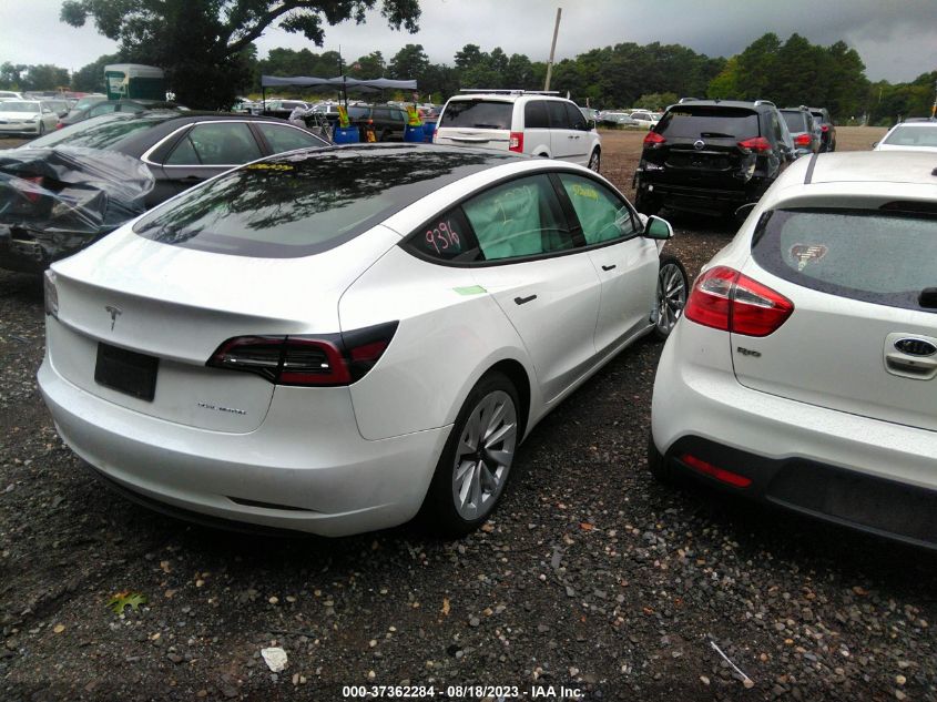 2022 TESLA MODEL 3 LONG RANGE - 5YJ3E1EB5NF286273