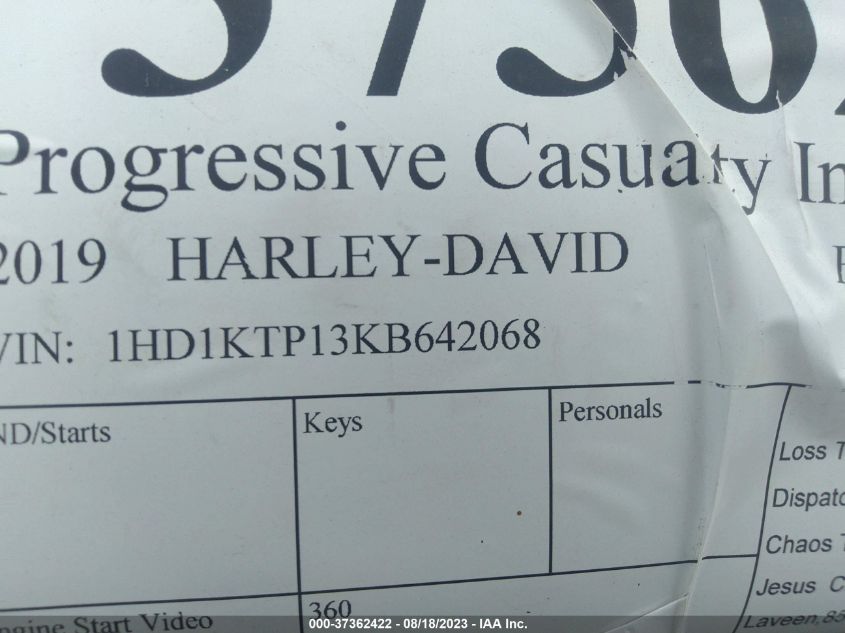 2019 HARLEY-DAVIDSON FLTRXS - 1HD1KTP13KB642068