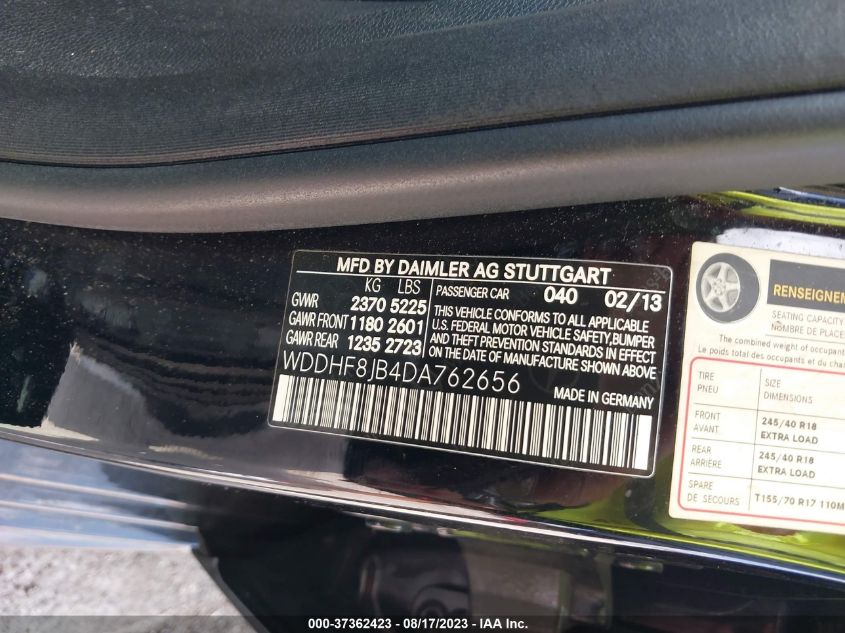 2013 MERCEDES-BENZ E 350 4MATIC - WDDHF8JB4DA762656