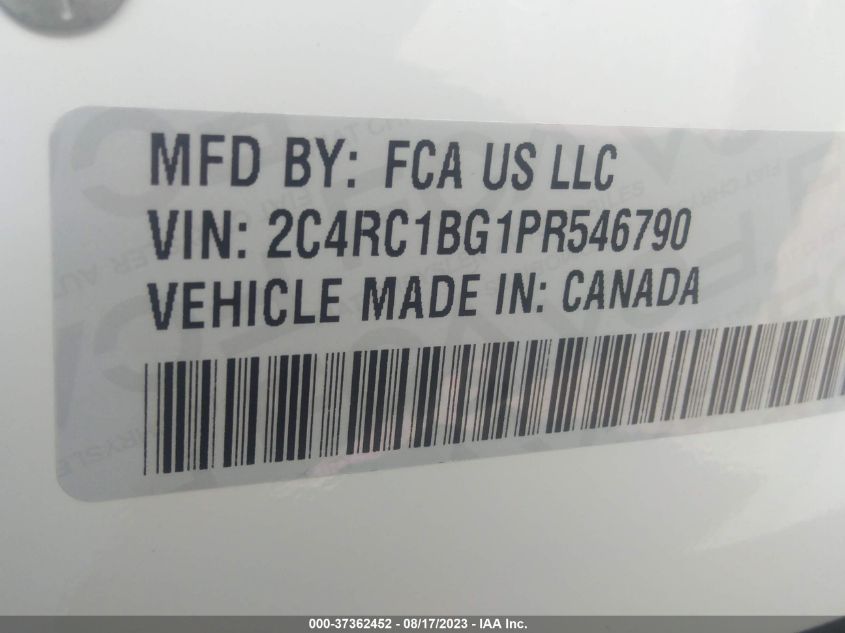 2023 CHRYSLER PACIFICA TOURING L - 2C4RC1BG1PR546790